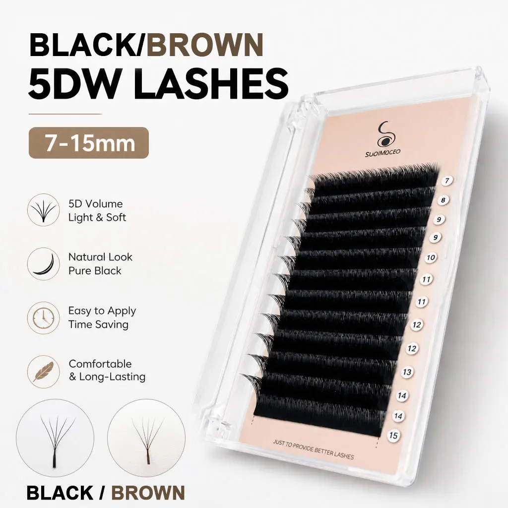 Eyelashes W 5d W Lashes 5d Cilios 5d Wire Bundles 0.07 8-15 Mix 5dw Eyelashes 5 D W Eye Lash Extensions Eyelash Natural Lashes