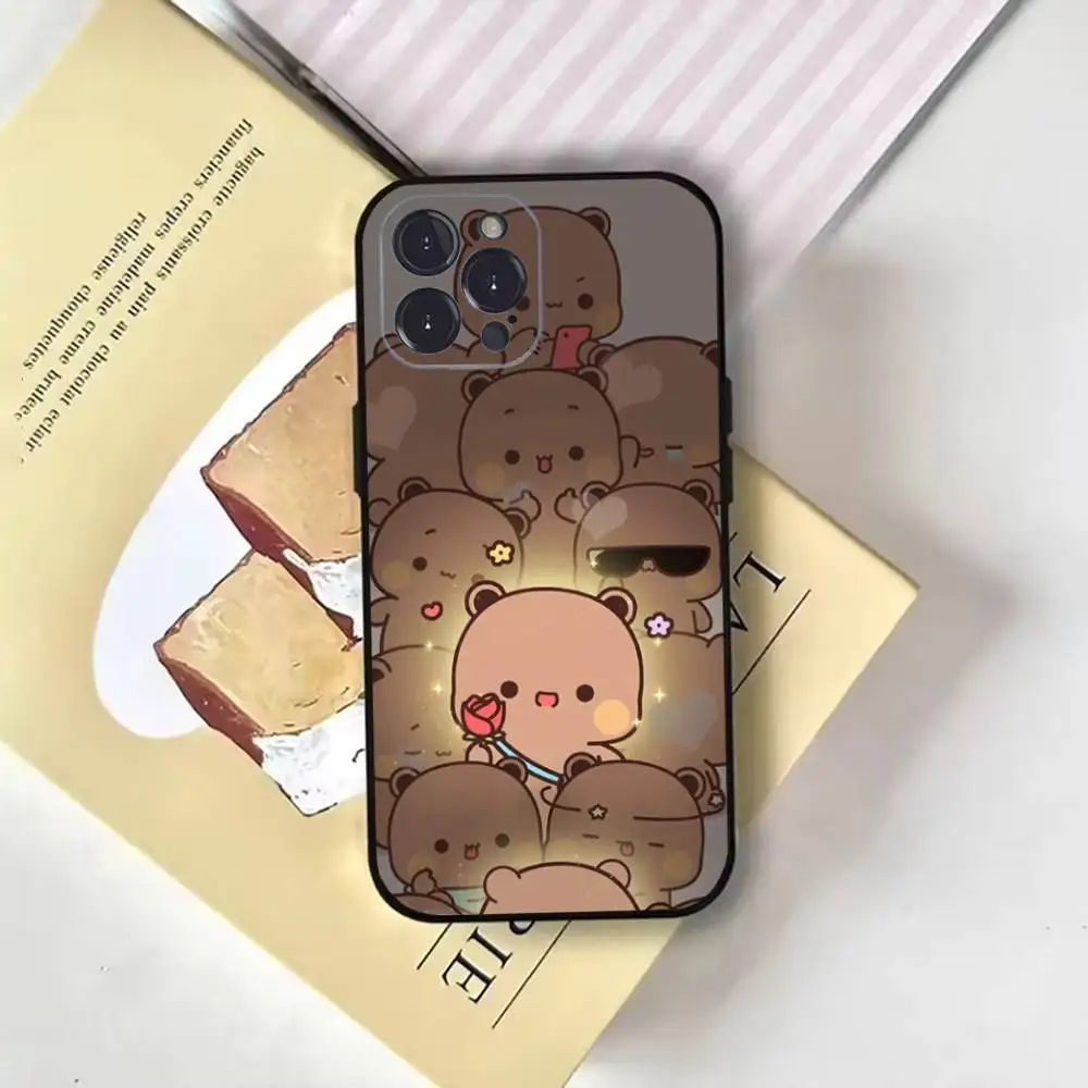 Engraçado bonito bubu dudu capa de telefone para iphone17,16,15,14,13,12,11 plus, pro max, capa preta macia