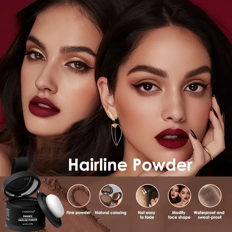 Natural Hairline Powder Fluffy Thinning Hair Powder Hair Line Shadow Makeup Hair Concealer Root Cover Up Instant Coverage Powder
