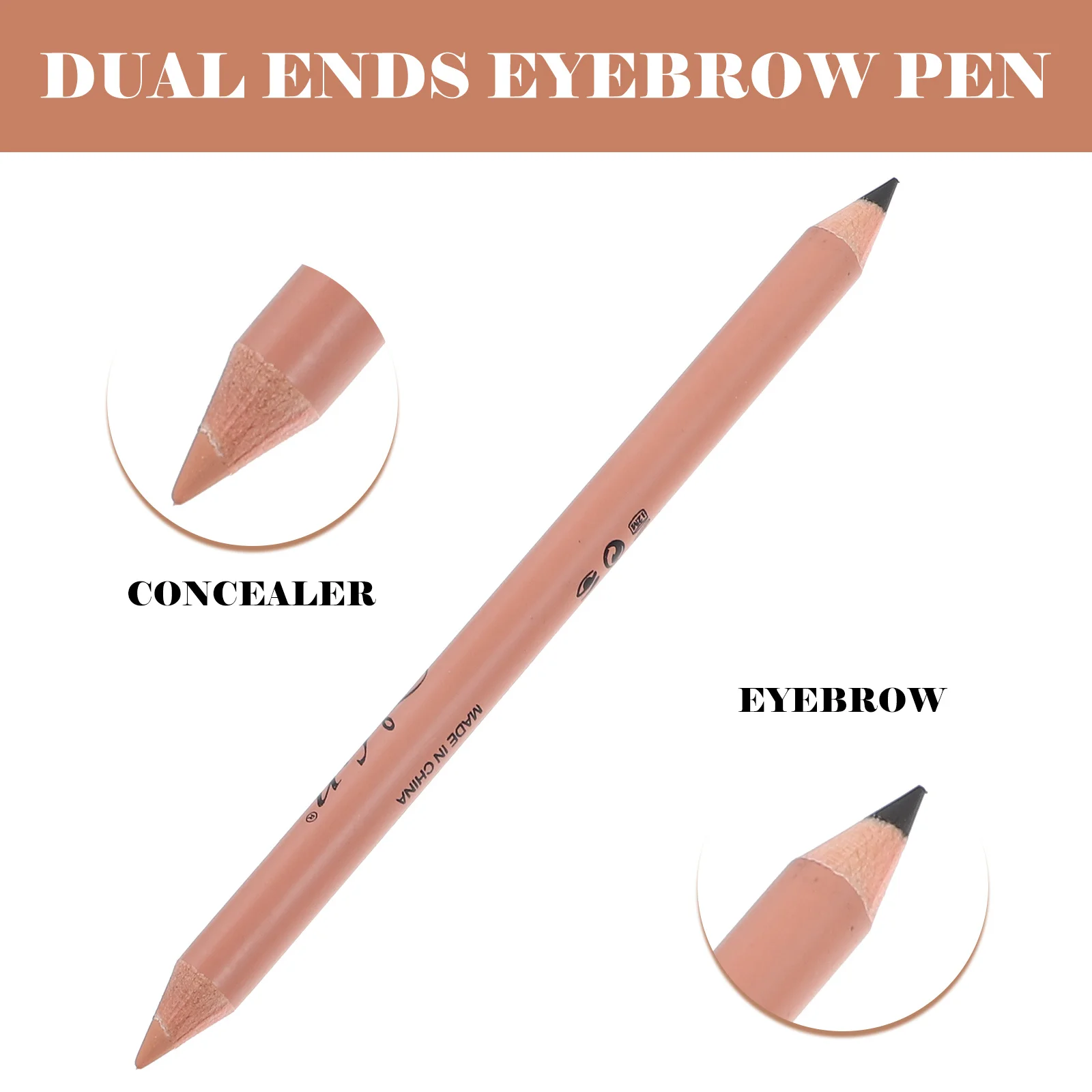 

12Pcs Dual Ends Eyebrow and Concealer Pencil Sturdy Lightweight Smooth Long-Lasting Makeup Tool for Women Daily Use Brow