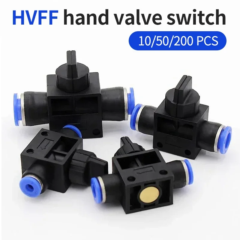 

HVFF Pneumatic Air 2 Way Quick Fitting Push Connector Tube Hose Plastic 4 6 8 10 12mm Pneumatic Parts Connector Joint Fitting