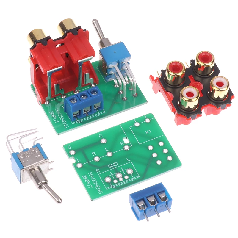 Y-1Pc 2-Ways Signal Switching Board 2 in 1 out Audio Source Switchboard Accessory for Home Theater And Sound System