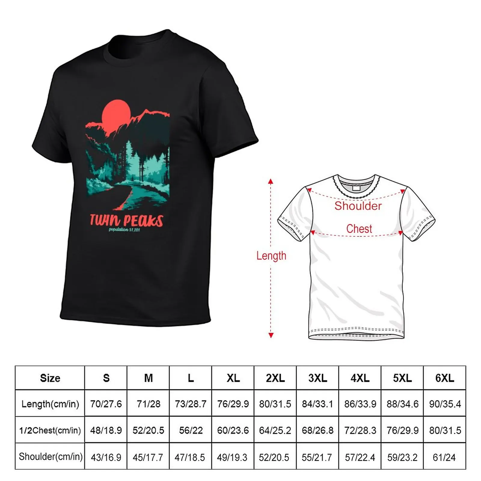 New Twin Peaks Classic National Parks Tonal Welcome Poster T-Shirt sweat shirt oversized t shirt men