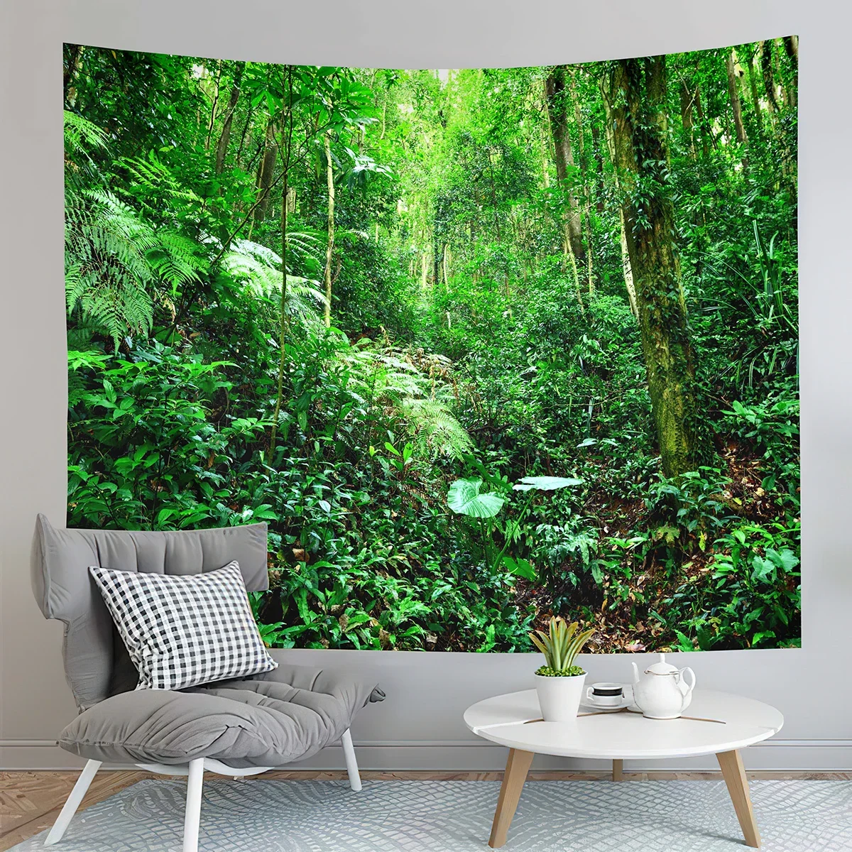 Jungle Tapestry River Waterfall Tapestry Tropical Forest Tapestry Creativity Tapestries Home Living Room Bedroom Dorm Decor