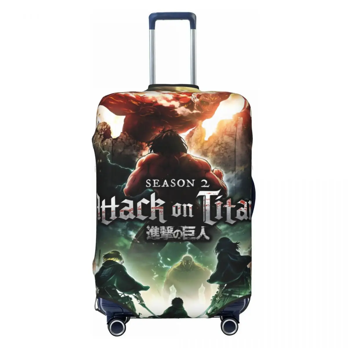 

Custom Attacks On Titans Luggage Cover Elastic Cool Cartoon Manga Fashionable Travel Suitcase Protective Covers Fits 18-32 Inch