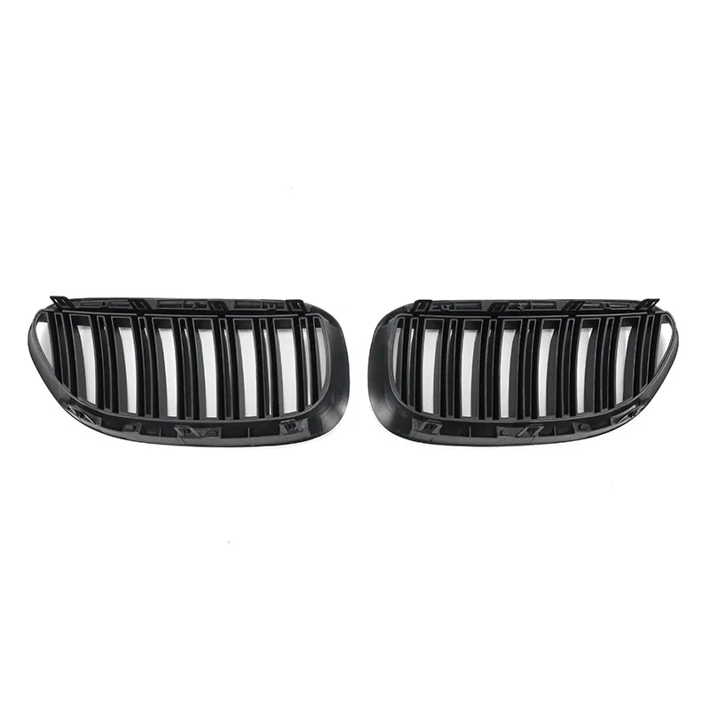 

Suitable for 2006-2010 BMW 6 Series E63 Modified Double Line Glossy Black Center Grille Three-Color M Front Grille Carbon Textur