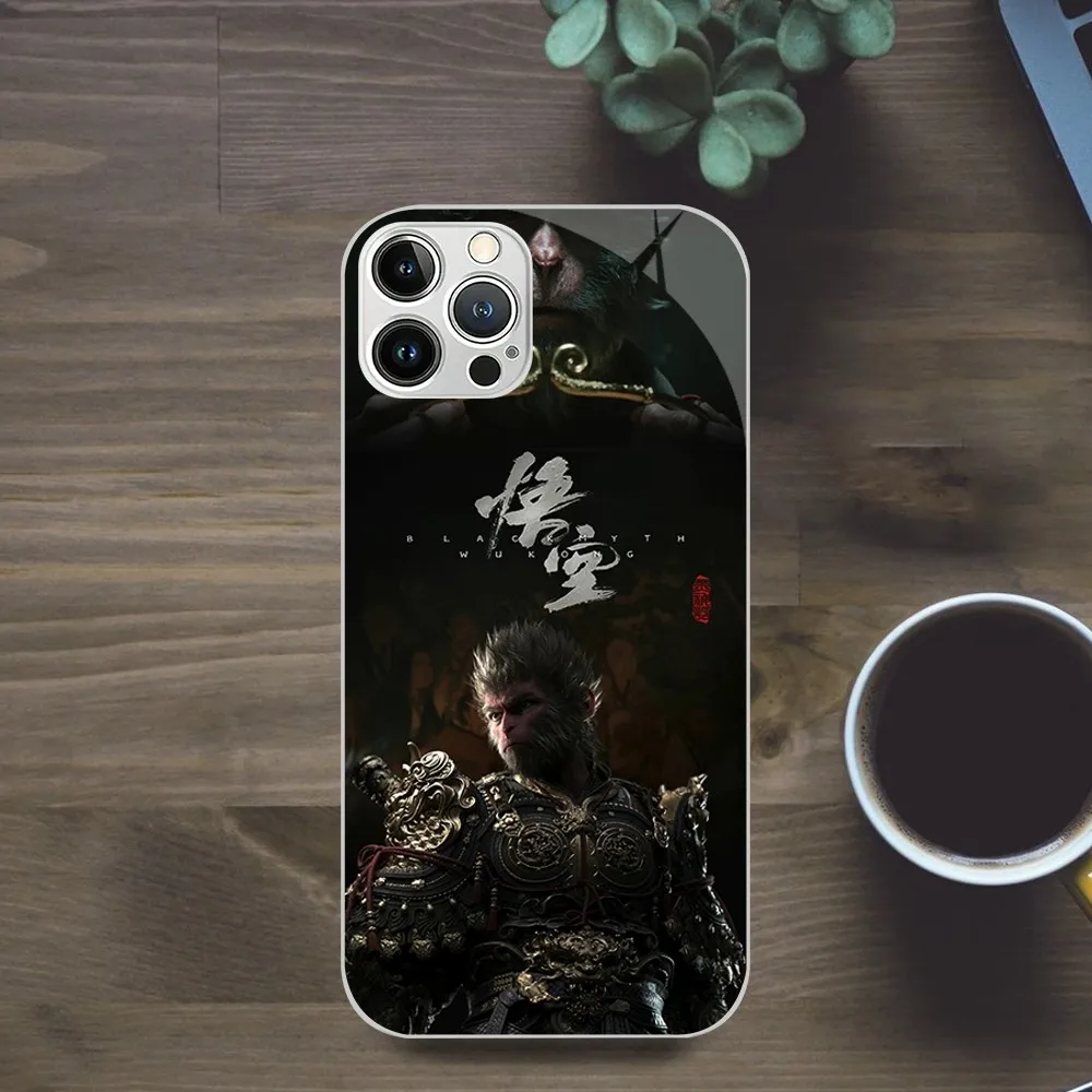 Game Black Myth W-Wukong Phone Case For iphone Tempered Glass 13 12 11 14 X XS XR Pro Mini MAX Plus Cover