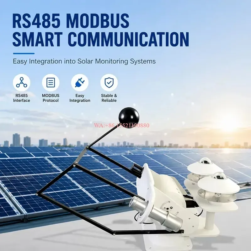 wmwmnu for RS485 Automatic Solar Tracking Intelligent Sun 2D Tracker System Solar Direct and Diffuse Radiometer for PV Solar