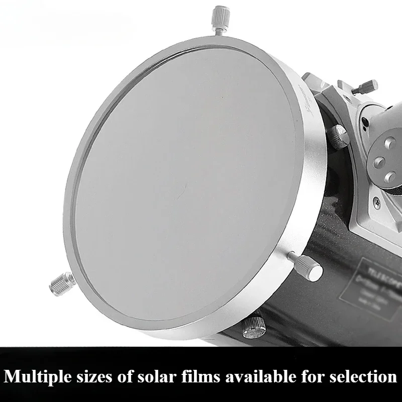 80-250mm Astronomical Telescope Solar Filter Sun Film with Metal Pressing Ring for Solar Eclipse Sunspot Observation Photography
