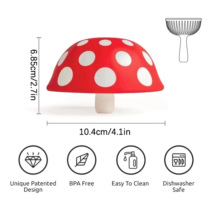 Imbuto piccolo a forma di fungo Mini imbuti in Silicone per uso alimentare imbuto per salsa flessibile a bocca larga imbuto per condimenti a fungo creativo