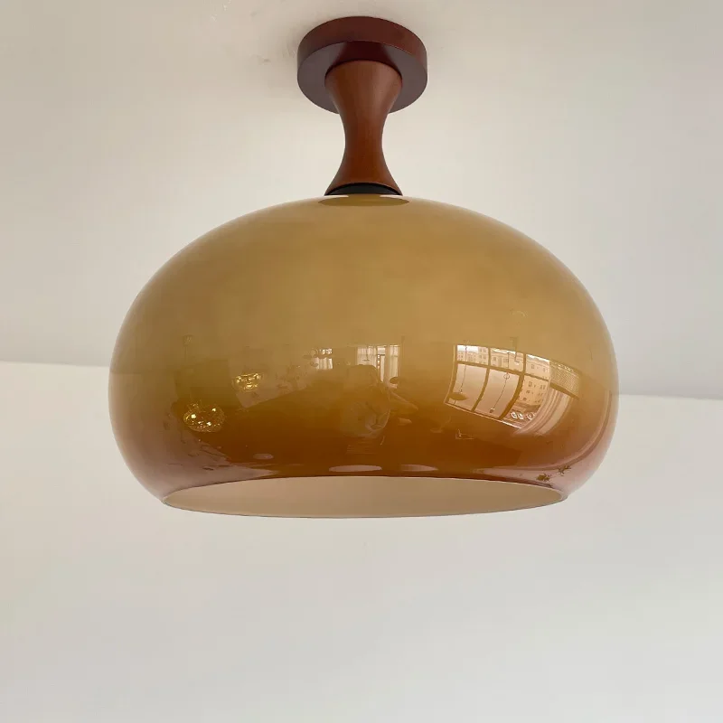 

Bauhaus bedroom ceiling lamp caramel gradient vintage medieval french designer personality entrance study lamps