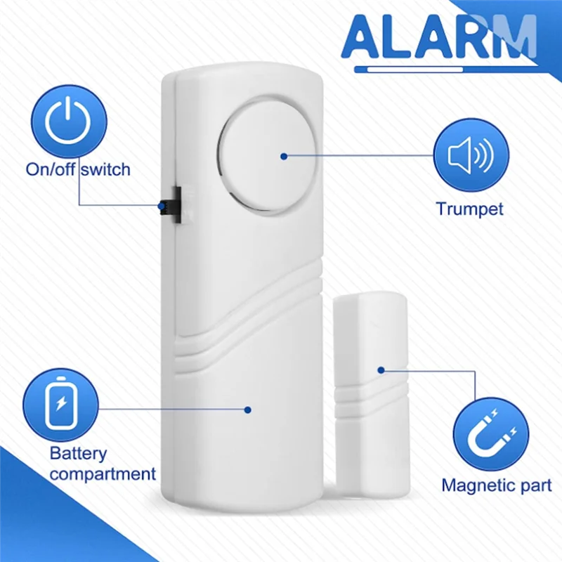 A69Z Allarme per porte e finestre Allarme elettronico Allarme di sicurezza per finestre antifurto Allarme per porte di sicurezza
