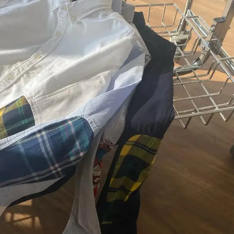 

Faionable Plaid Ox Cloth Long Sve irt Youth Trendy Stand Fit Autumn Spring Elbow Detail Casual irt for Teens