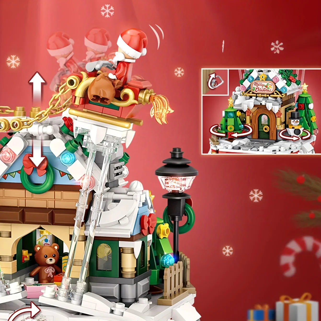 Christmas House Music Box Music Box, Baby Building Block Toys, Education Toys For Children