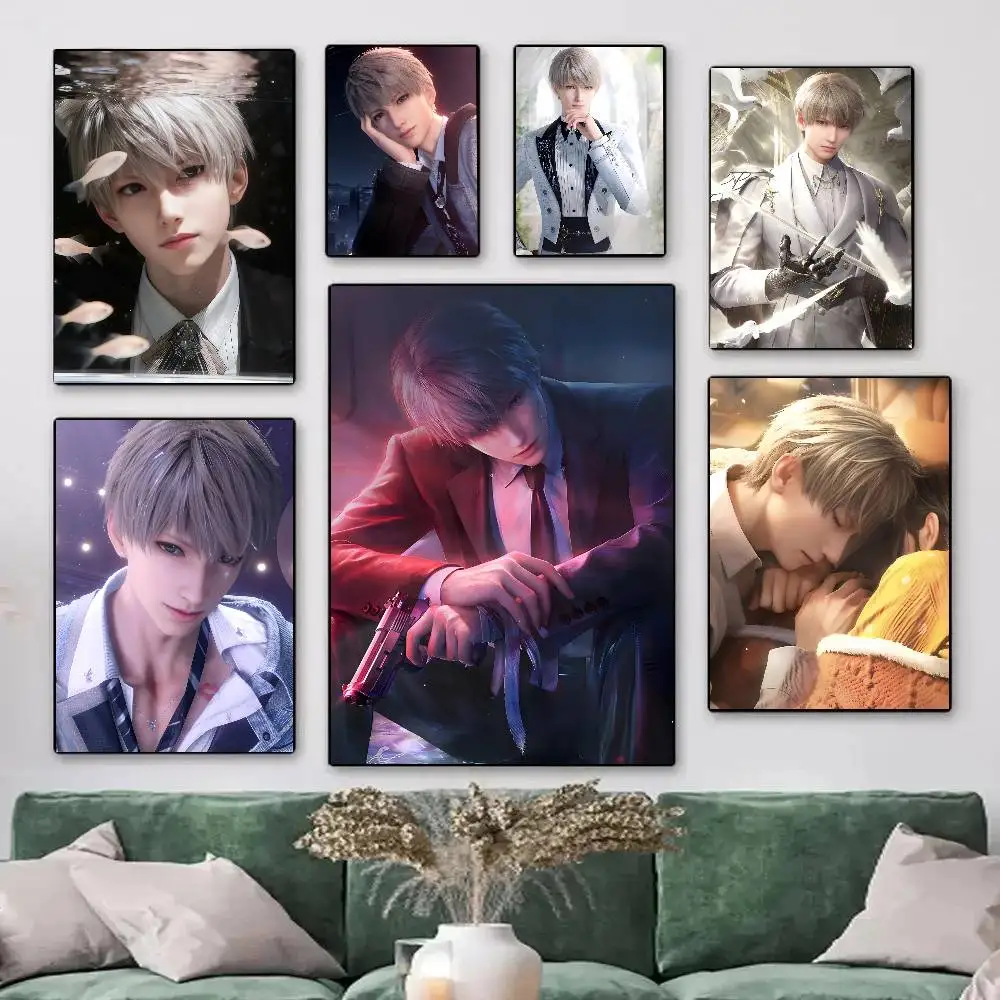 1pc Cartoon Anime Cute Game Love and Deepspace Xavier Posters HD Print Vintage Wall Art Decor for Home Study Room