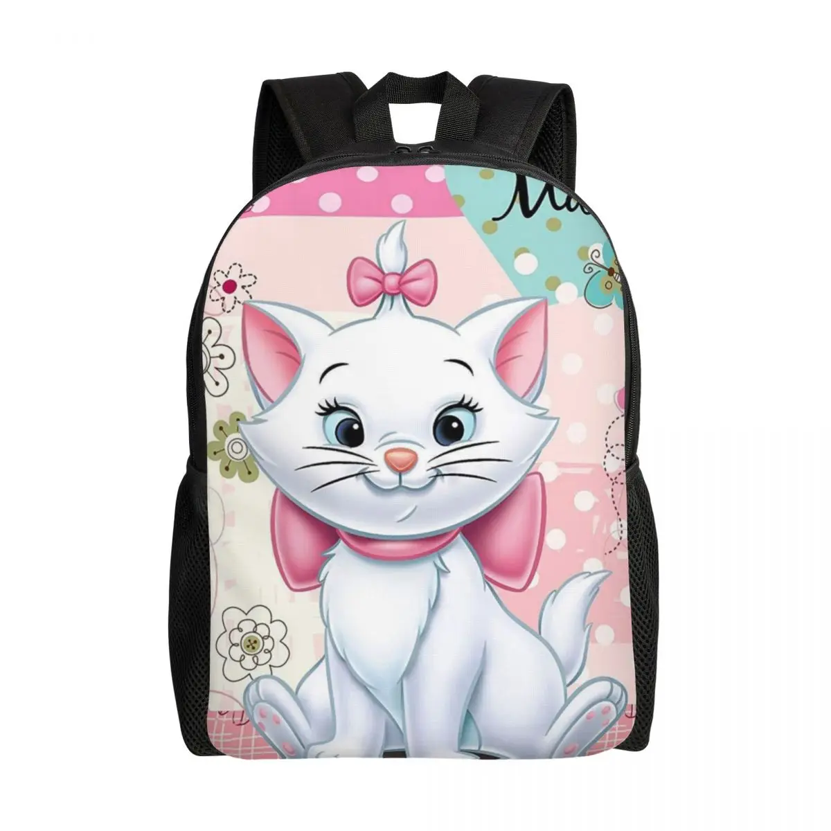 

Movie Marie Cat Laptop Backpack Women Men Fashion Bookbag for School College Students Funny Kitten Film Bags