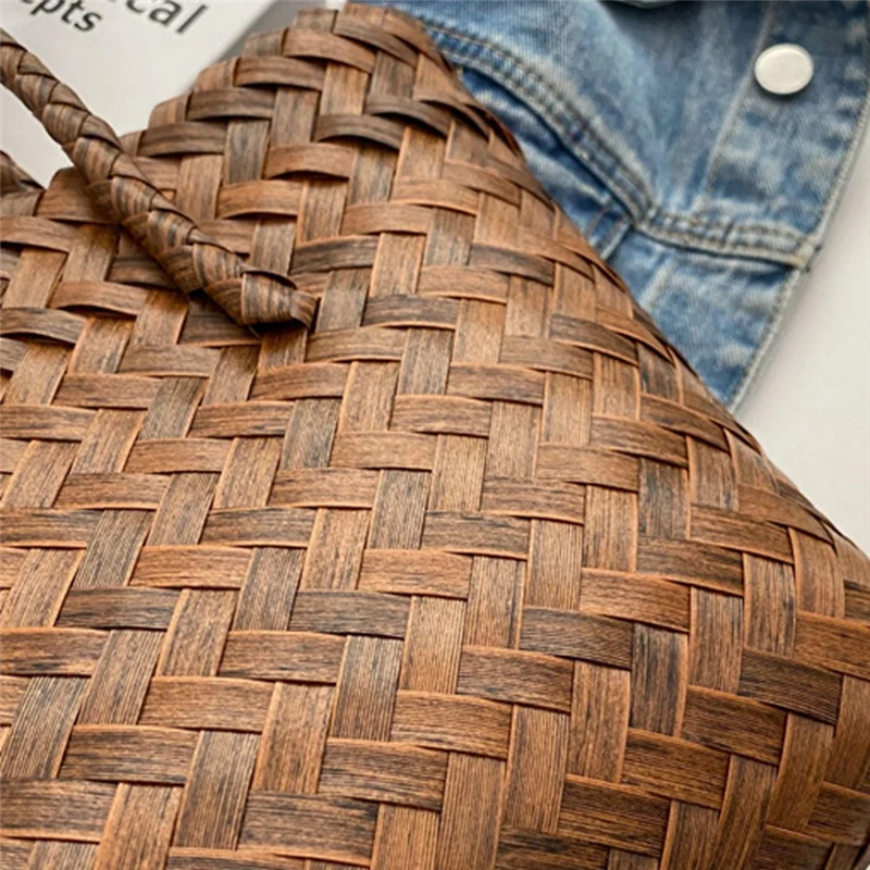 -ABJZ 여성용 여름 토트 핸드백, 대용량 패션 직조 밀짚 쇼핑 여행 가방 여성용