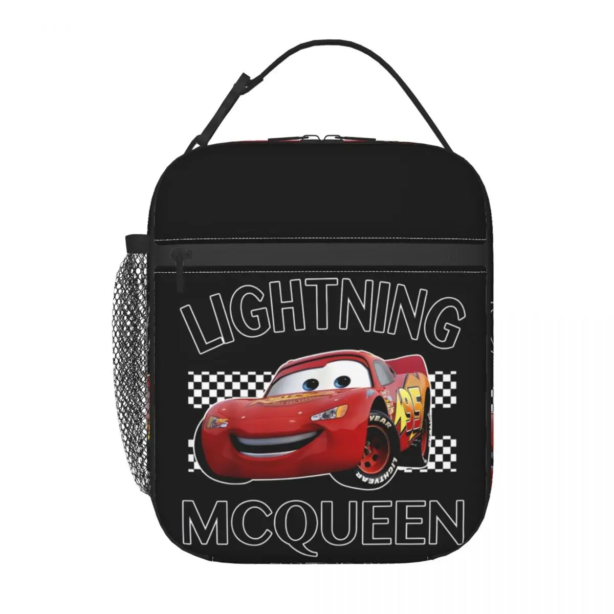 

Custom Lightning McQueen Lunch Bag for Women Cooler Thermal Insulated Bento Box Office Work School Resuable Tote Bags