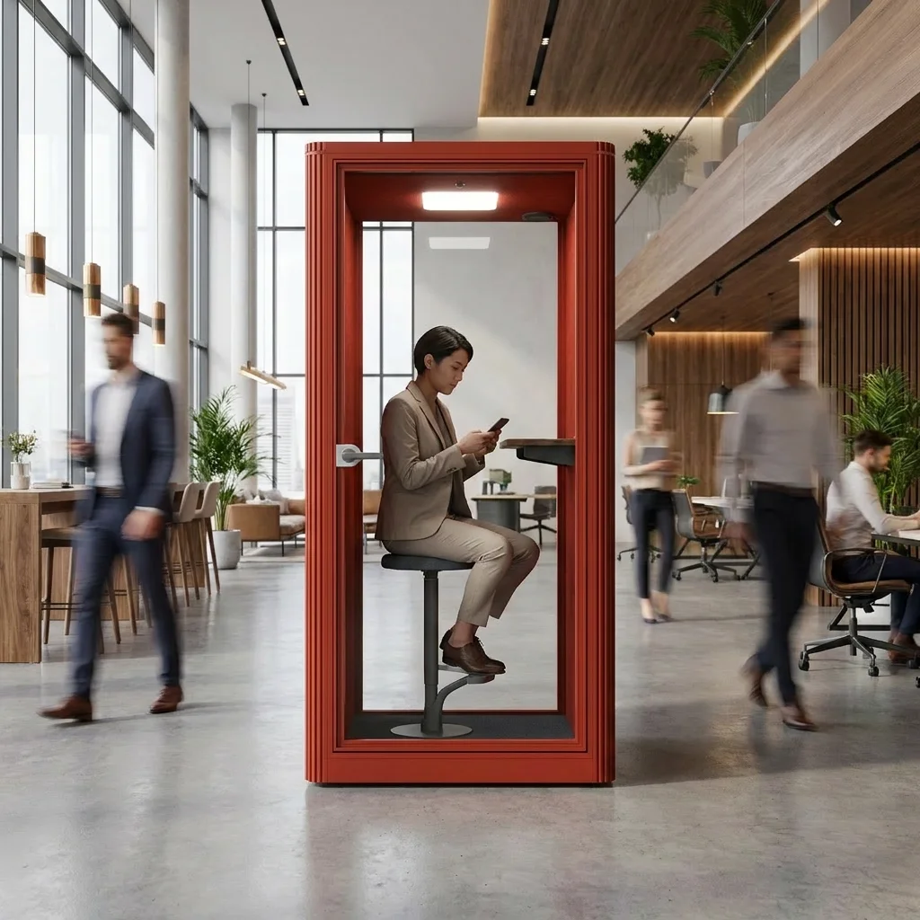 One Person Soundproof Office Pod Modular Phone Booth Quick Assembly