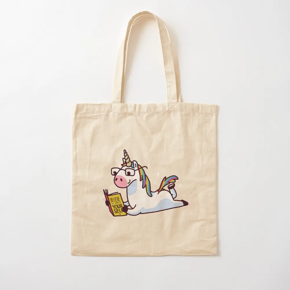 

Unicorn Believe in Yourself Magically Fabulous II Tote Bag shopper bag woman reusable shopping bags Canvas Tote Bag