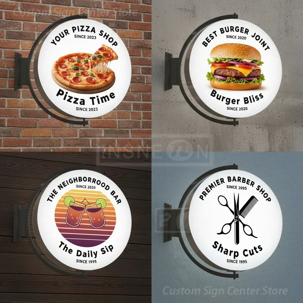 Custom Rotating LED Light Box Acrylic Neon Letters Luxury Shopping District Wall Personal Luminous Business Home view 5