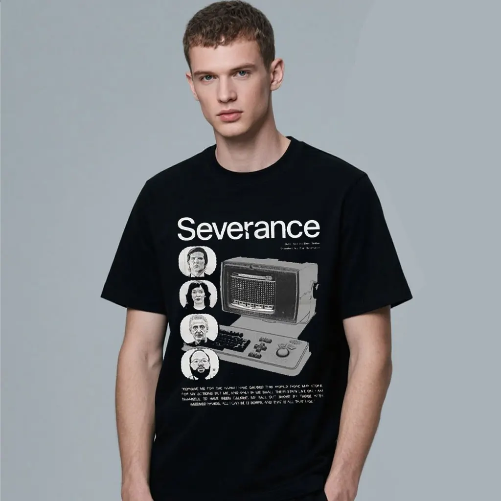 العمل غامض ومهم لومون سيفيرانس برنامج تلفزيوني الكبار تي شيرت كامل سلسلة المشجعين Harajuku الجرافيك تي شيرت القطن المحملة