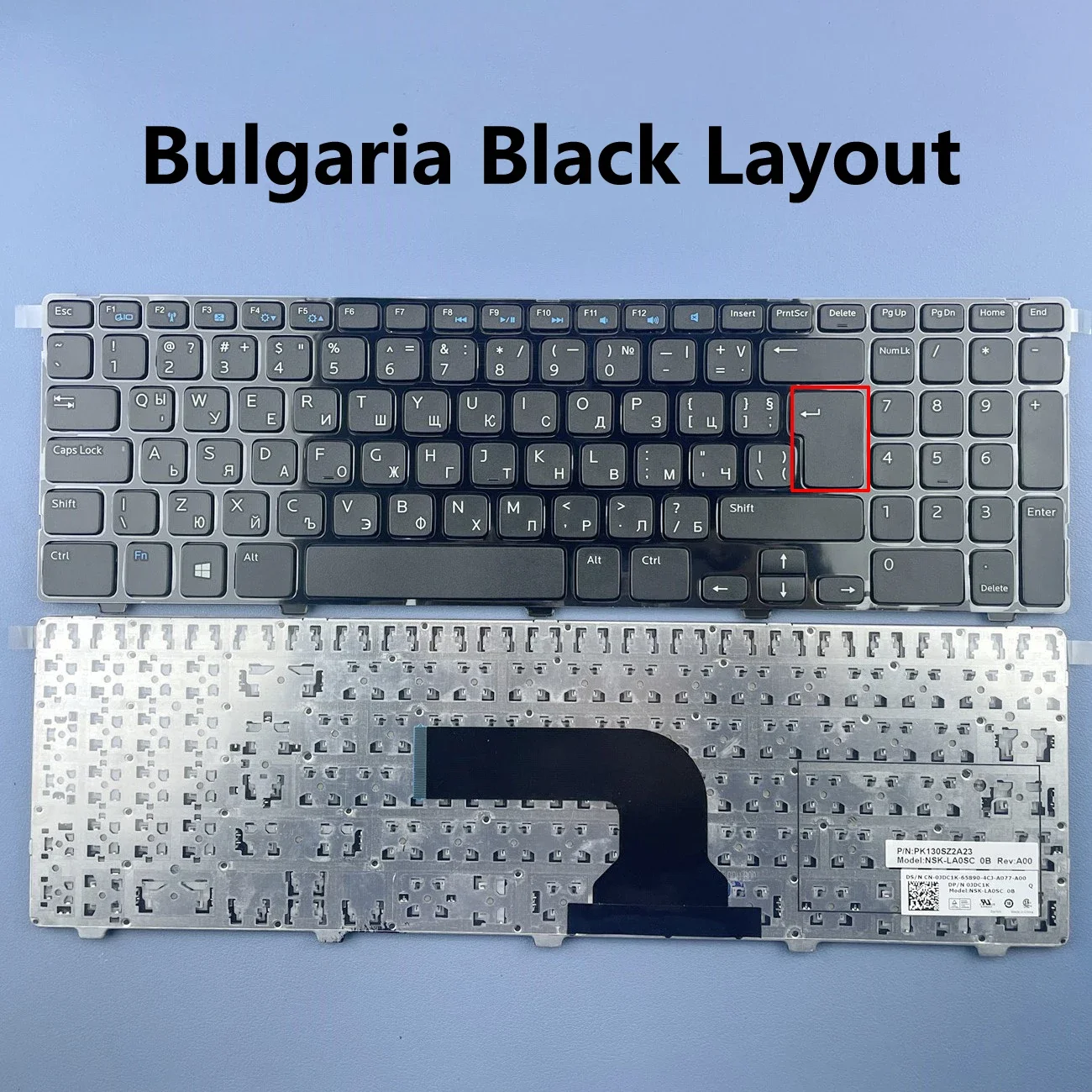 Italian Bulgaria Laptop Keyboard For Dell Insprion 15V 15R 15VR 1316 15R-3521 5521 2521 3521 5421 M531R Series IT BG Layout