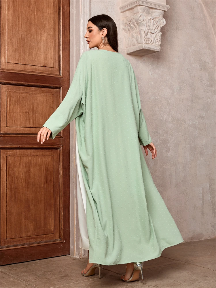 Ramadan Eid Otwarte Kimono Abaya Dubai Muslim Abayas Dla Kobiet Kaftan Skromne Sukienki Islam Odzież Szata Femme Musulmane Caftan