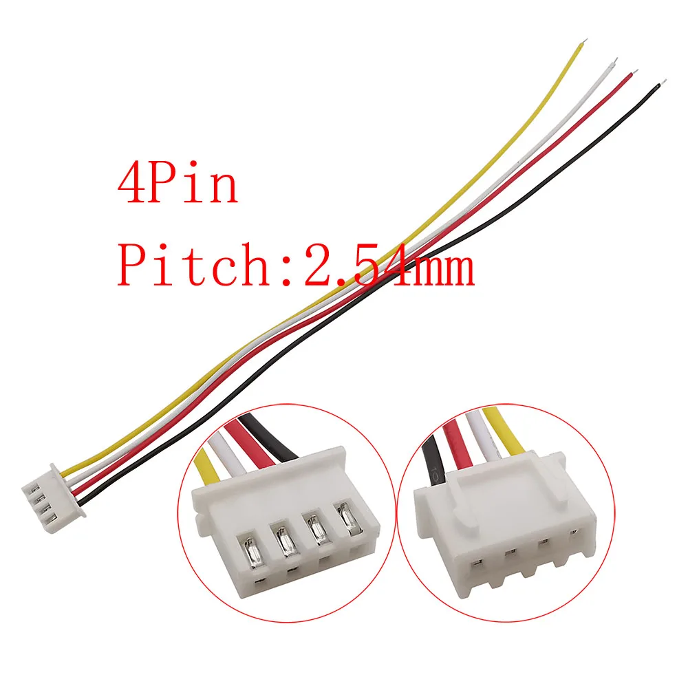 XH2.54 Connector JST XH 2.54mm Pitch 4 Pin Plug Male & Female Jack Terminal Wire Cable Connectors Length 20CM 26AWG