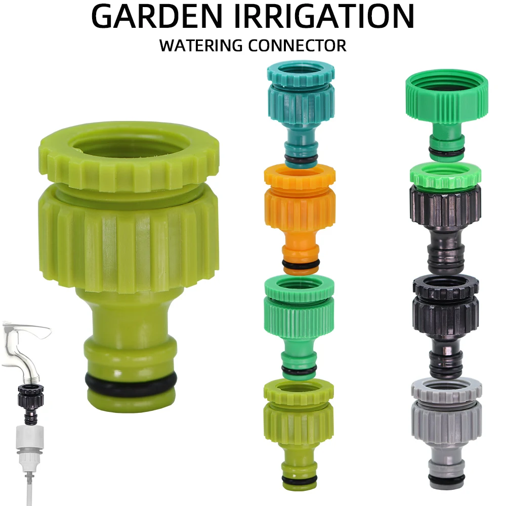 

1PC High Quality Plastic Hose Connector 1/2" 3/4" 1" Threaded Faucet Joint Connector Garden Drip Irrigation System Accessories