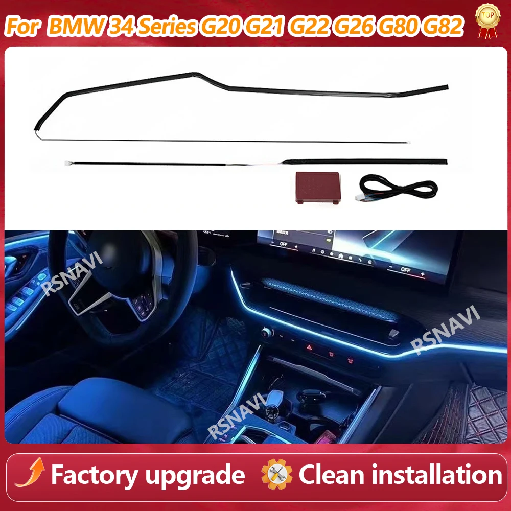 Center console Dash ambient light For BMW 3 Series 4 Series G20 G21 G22 G26  G80 LED decorative lights in the car Ambient light