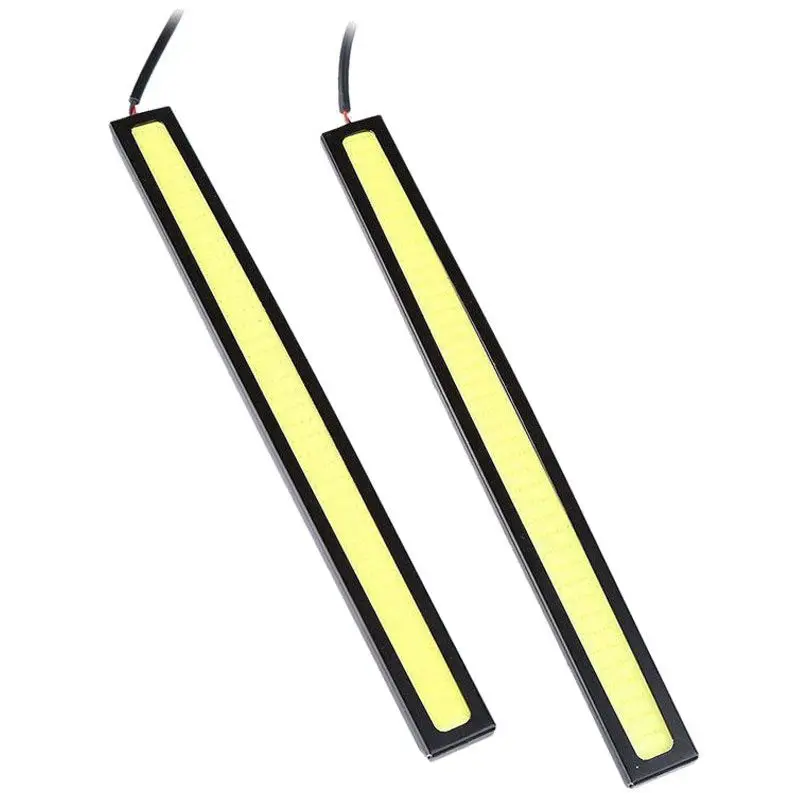 2 x กันน้ํา Super Bright รถ DRL หมอกโคมไฟขับรถ COB ไฟ LED สีขาว