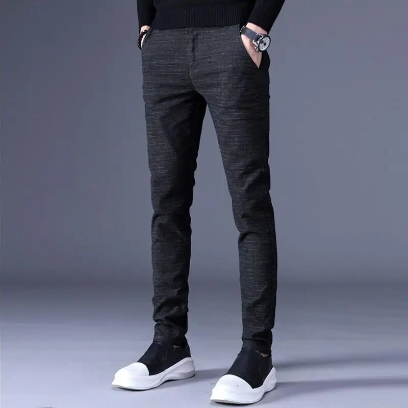 2022 Autumn Winter Fashion Temperament Business Casual Pant Male Comfortable Simple Straight-leg Pant Man Solid Gentmen Trousers