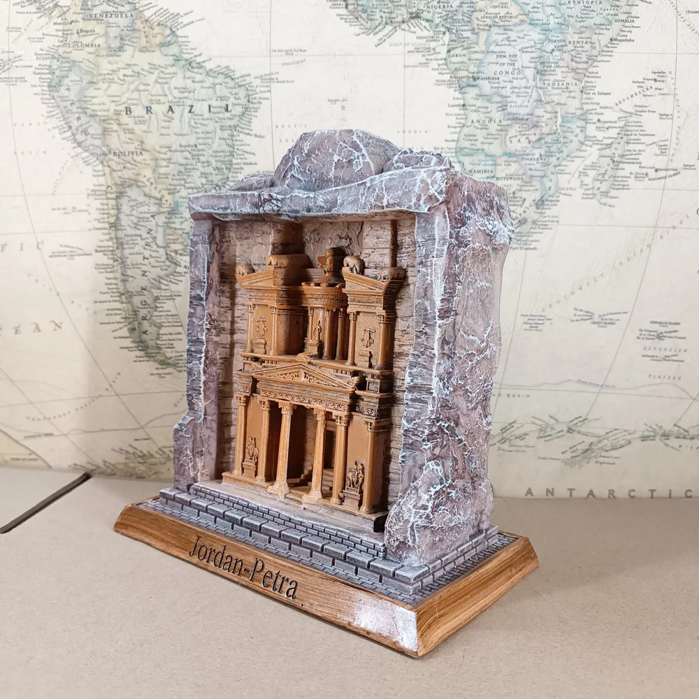 Creative World Famous Building Hashemite Kingdom of Jordan Petra Ancient City Living Room Bookcase Decoration Crafts Gift