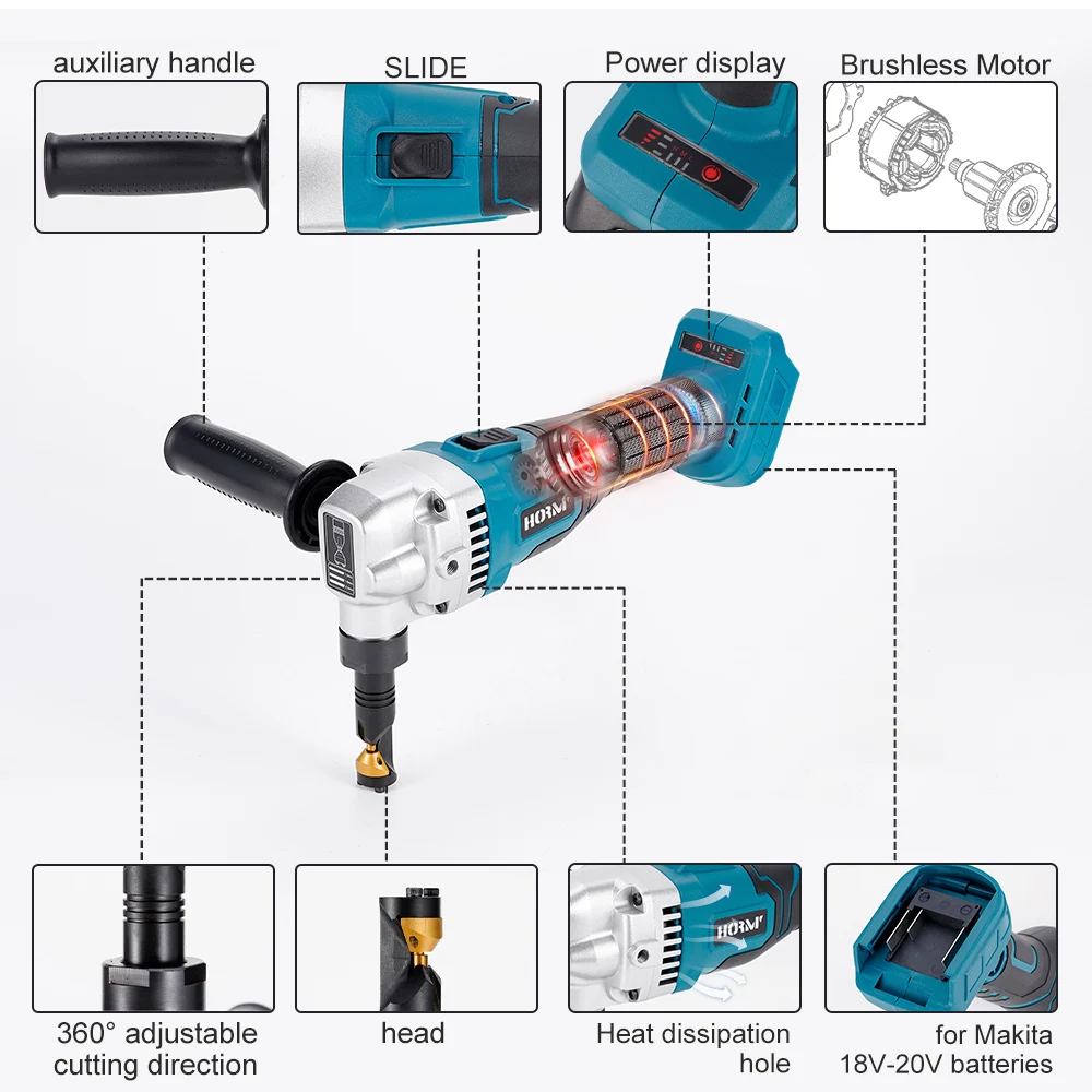 18V Brushless Impact กรรไกร650W 600N.M เหล็กตัดเครื่องมือไฟฟ้ามือถือเจาะกรรไกรสำหรับ Makita 18V แบตเตอรี่