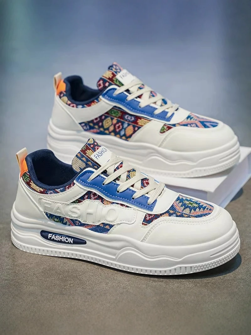 Men's Casual Sport Shoes PT Thick Bottom Heightening White Sneakers All-Match Style Youth Fashion Single Shoes