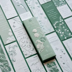 Vintage Lily of The Valley Flower Relief Bookmarks Paper Novelty Book Reading Maker Page Creative Paper Student Bookmark