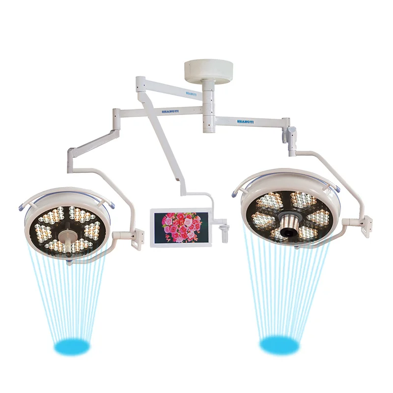 

Factory Wholesale 700/500 LED-TV Surgical Light LED Examination Medical Surgery Shadowless Ceiling Lamp With Camera and Monitor