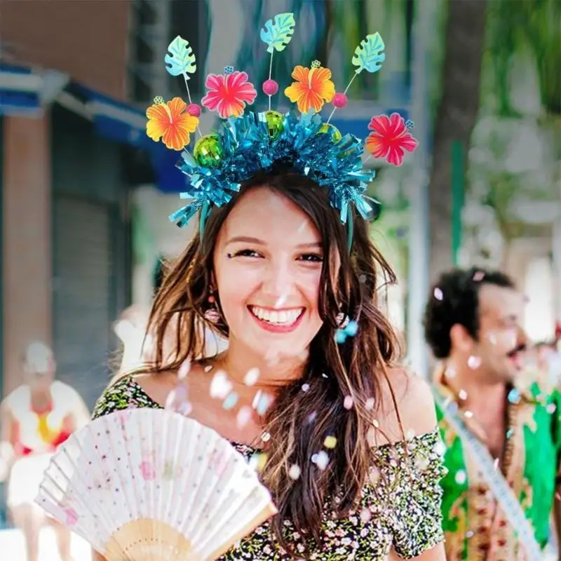 

652F Lightweight Comfortable Floral Hairband Cosplay Headband For Outdoor Celebration