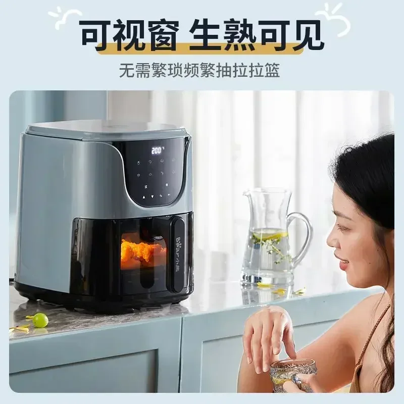 fully automatic New Air fryer large capacity 5L visual multi-function oven oil-free new all-in-one electric fryer