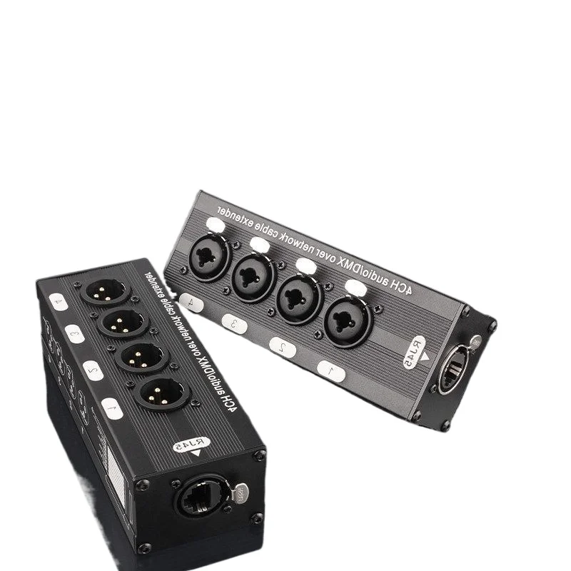 4-Channel Canon to network cable extender XLR to RJ45 network port transmission DMX extension extender anti-interference
