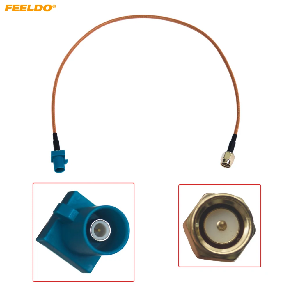 

FEELDO синий FAKRA тип Z штекер к SMA штекер для GPS антенного адаптера косичка кабель с использованием коаксиального кабеля RG316 # HQ2347