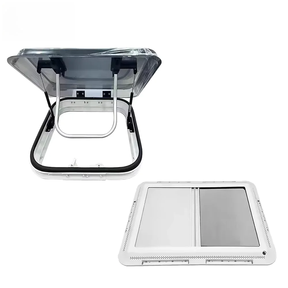 RV Roof Vent Hatch 12V LED Sunroof UV Protection Emergency Escape Roof Window for Campervan Caravan