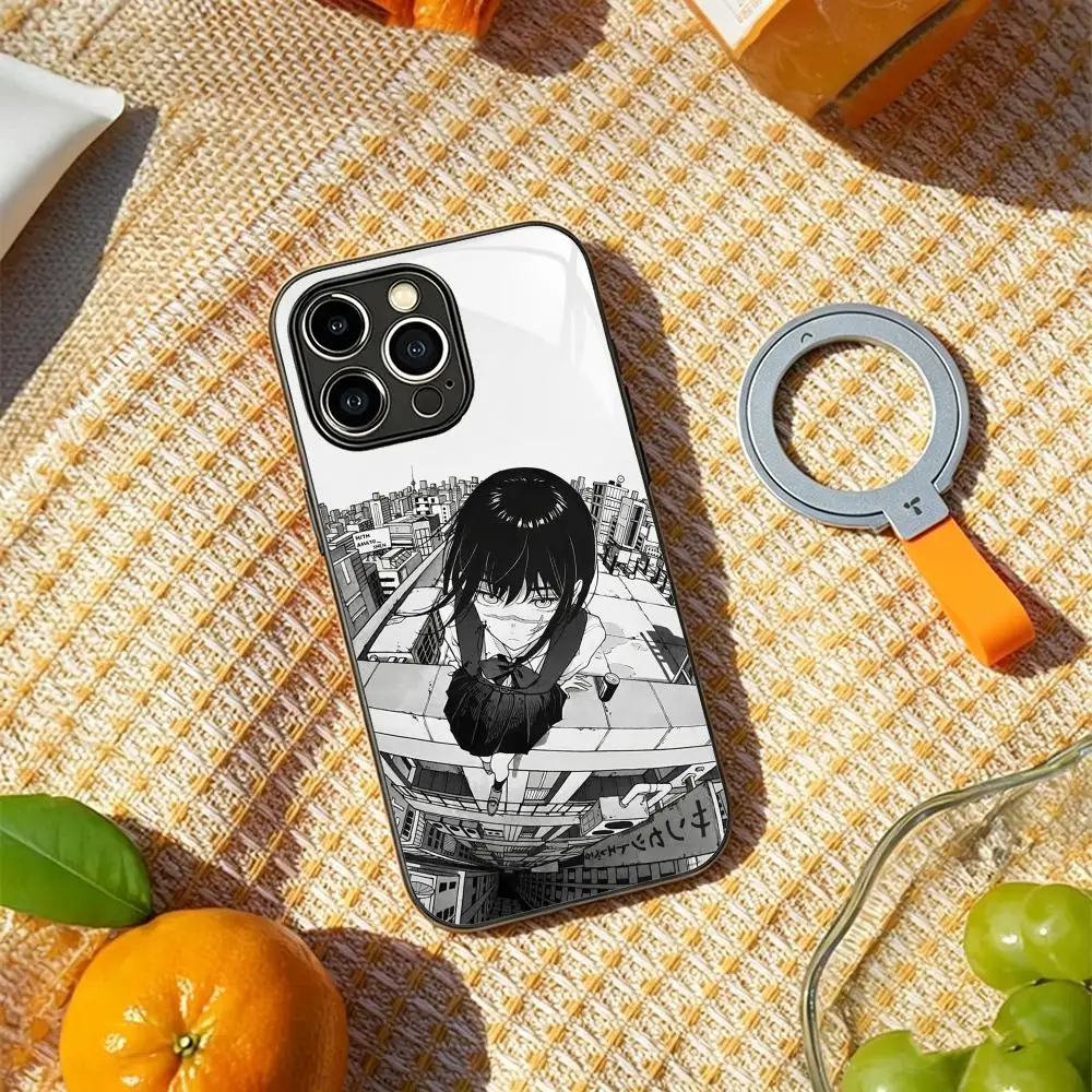 Animation War Devil Asa Mitaka Phone Case For iPhone17 Air 16 e 15 14 13 12 11 Plus Mini Pro Max Glass Magnetic Case