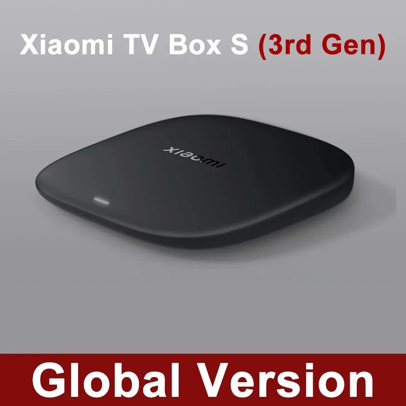 Глобальная версия Xiaomi TV Box S 3-го поколения 4K Ultra HD с поддержкой HDR10+, 2.4ГГц/5ГГц, Bluetooth 5.2, четырехъядерный процессор, Dolby Atmos и DTS:X