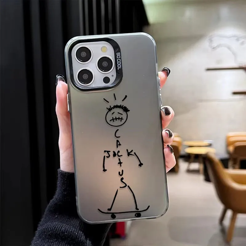 Matte Hard Case for iPhone 16 15 14 13 12 11 Pro Max XS X XR 8 7 Plus SE 2020 Cool Travis Scott Cactus Jack Shockproof PC Cover - náhled 3