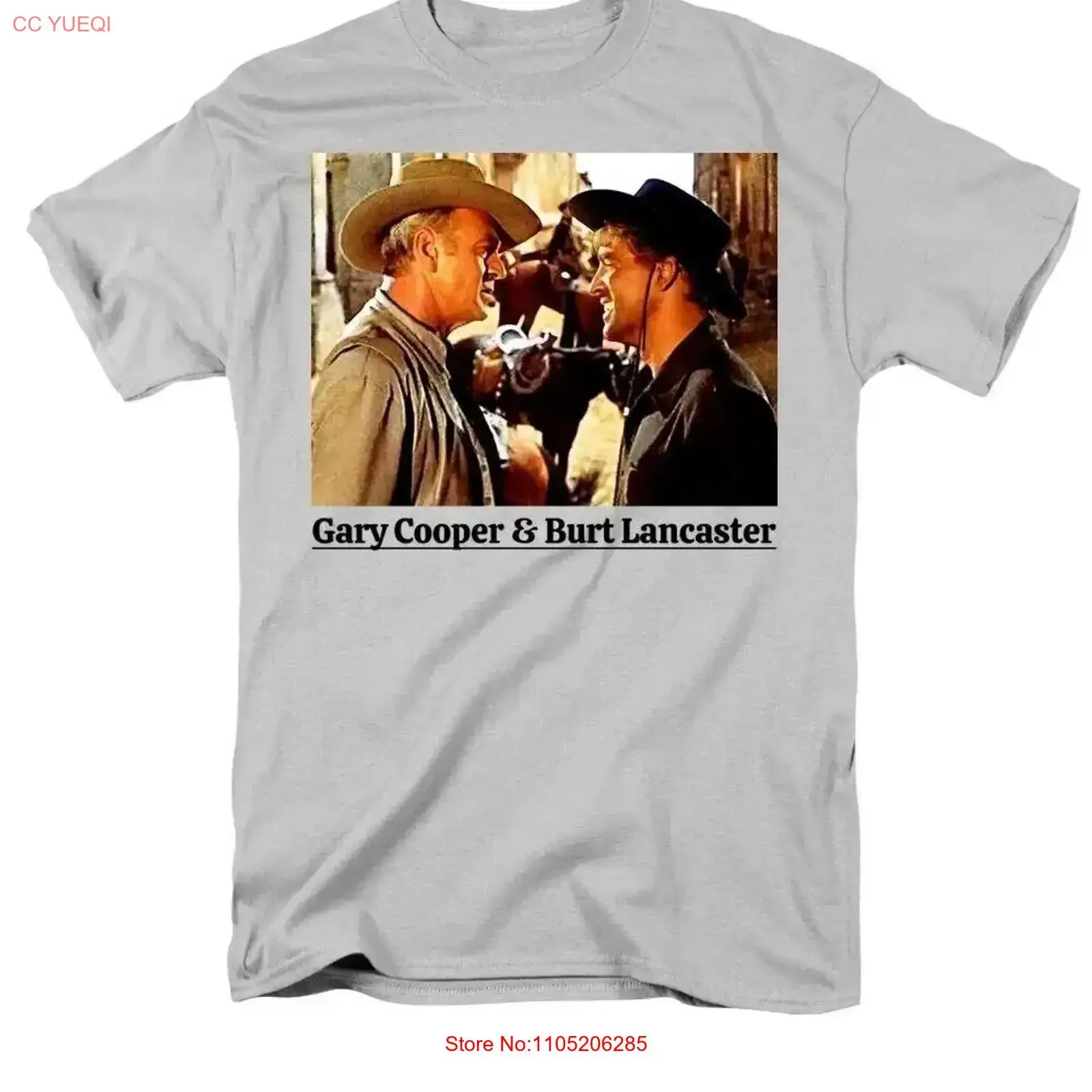 

Классическая футболка Gary Cooper Burt Lancaster в стиле вестерн S 4XL, новинка, высокое качество, винтажная, стираная, повседневная, универсальная, дышащая