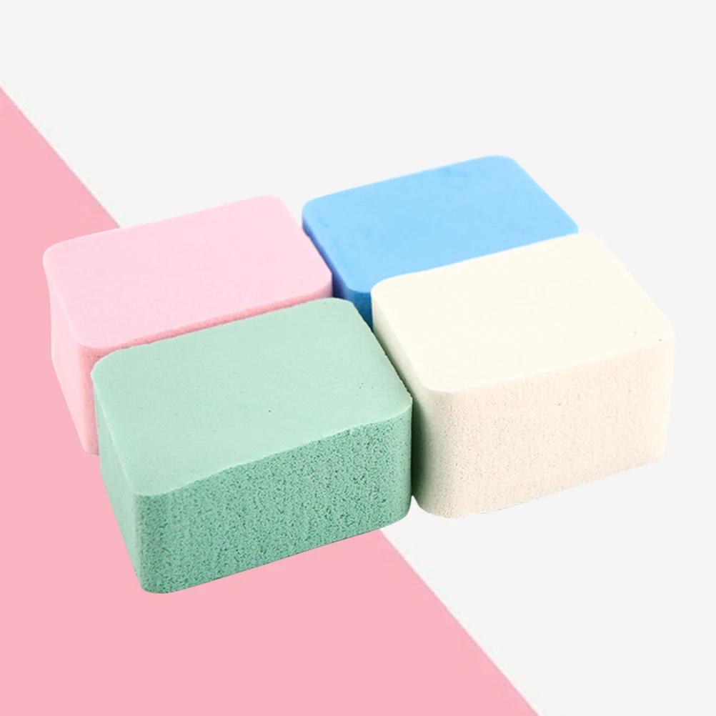 4 pezzi soffio di cipria rosa a quattro colori trucco viso spugna naturale fard fondotinta correttore a forma di diamante delicato sulla pelle