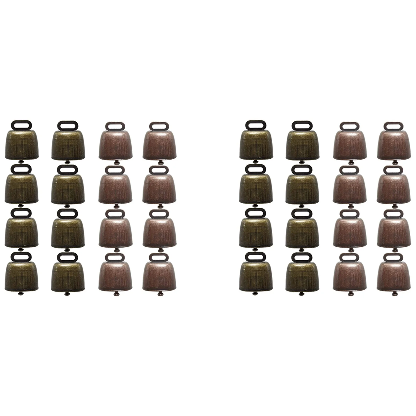 

B93B-32PCS Cow Horse Sheep Grazing Copper Bells Small Brass Bells Cattle Goat Farm Loud Bell Long Distance Horse Iron Bells