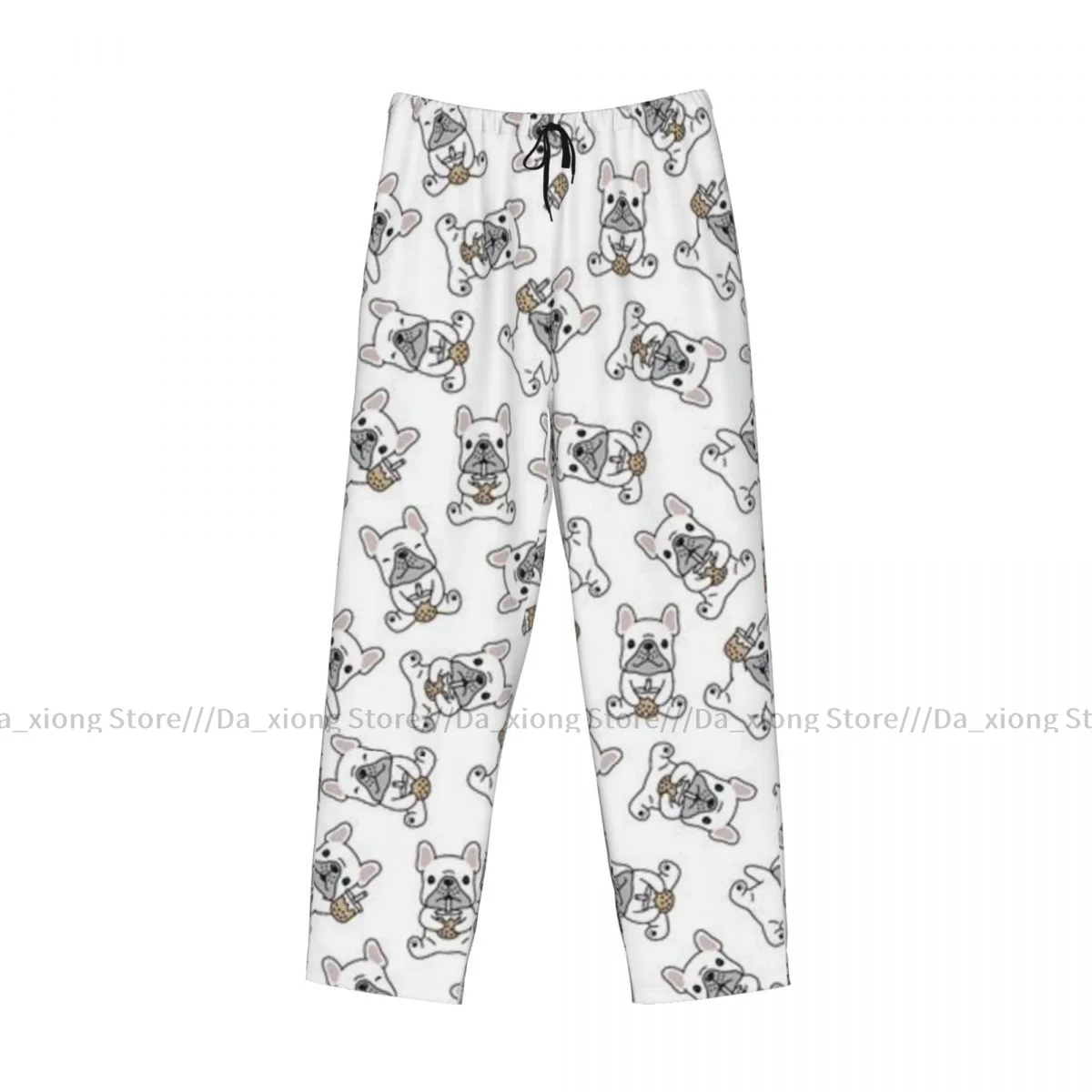 Bulldog francês pijama masculino, calças lounge, fundo do sono, pijama